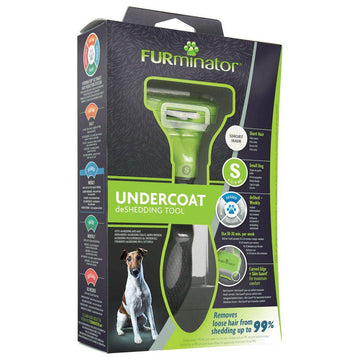 Furminator hundebørste til små hunde i grøn