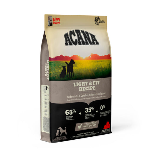 ACANA Light & Fit Recipe 11,4 kg forside af pose