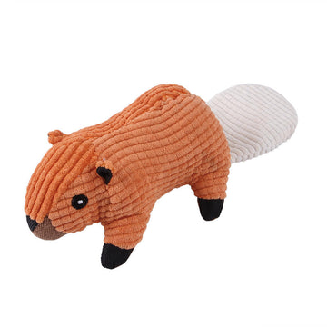 Hunde bamse der forestiller et orange egern