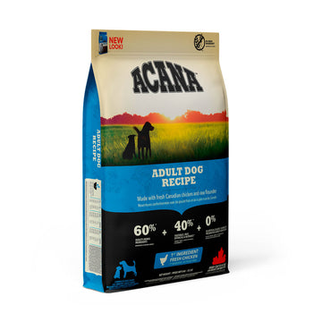 Acana Adult Dog Recipe 11,4 kg Hundefoder forside af pose