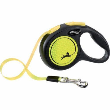 Flexi New Neon Båndline Hundesnor i farven sort og neon