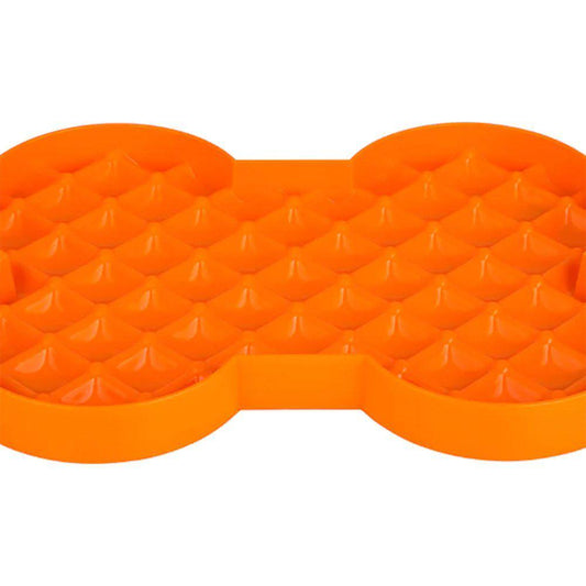 Slow Feeder Plate Orange fra slodog close up