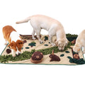 Stort aktivitetstæppe snusetæppe med tre hunde