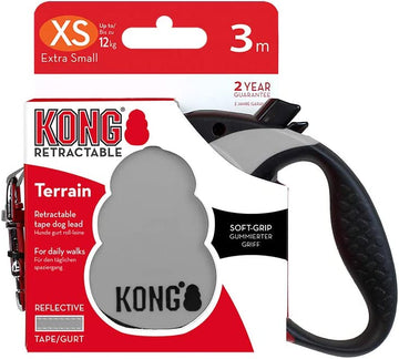KONG Flex Line Terrain retractable hundesnor i grå