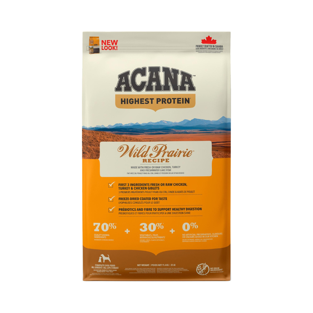 ACANA Highest Protein Dog Wild Prairie (kylling, kalkun og fisk)