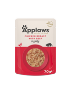 Applaws Kylling & Okse 70g Gele Pose, Kat