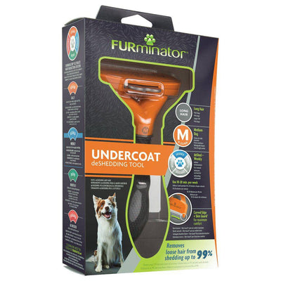 Furminator hundebørste til mellem hunde med lang pels
