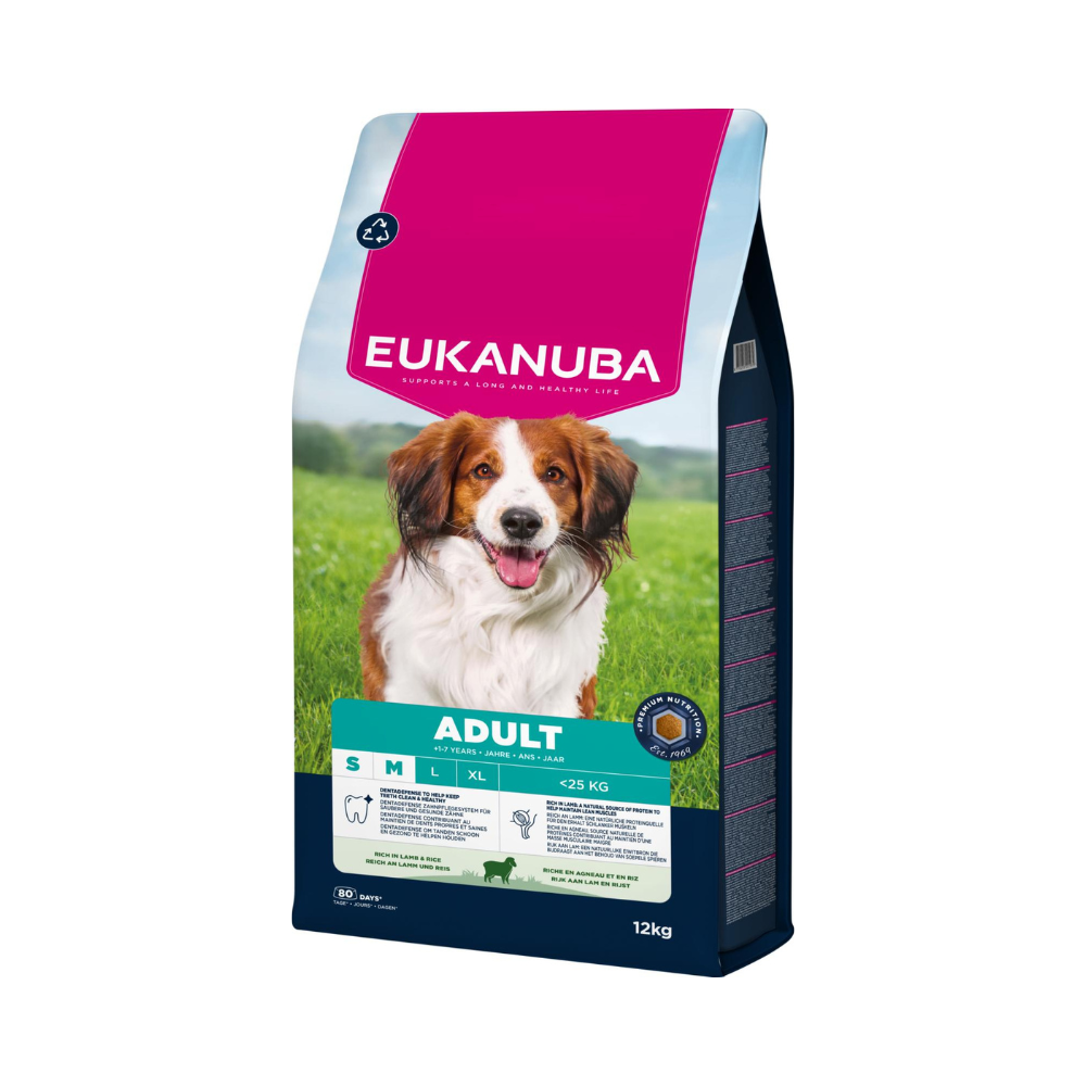 EUKANUBA Adult Small/Medium Breed Lam & Ris 12kg