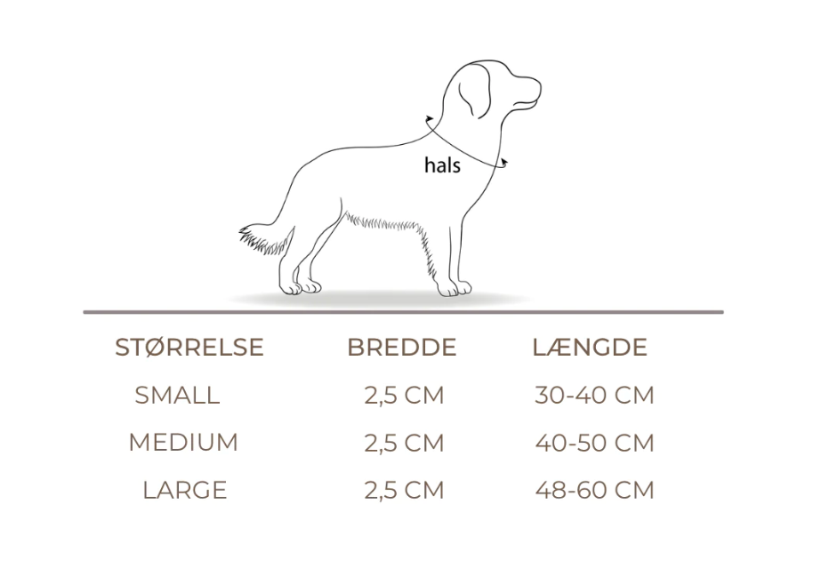 Hundehalsbånd med LED lys blå