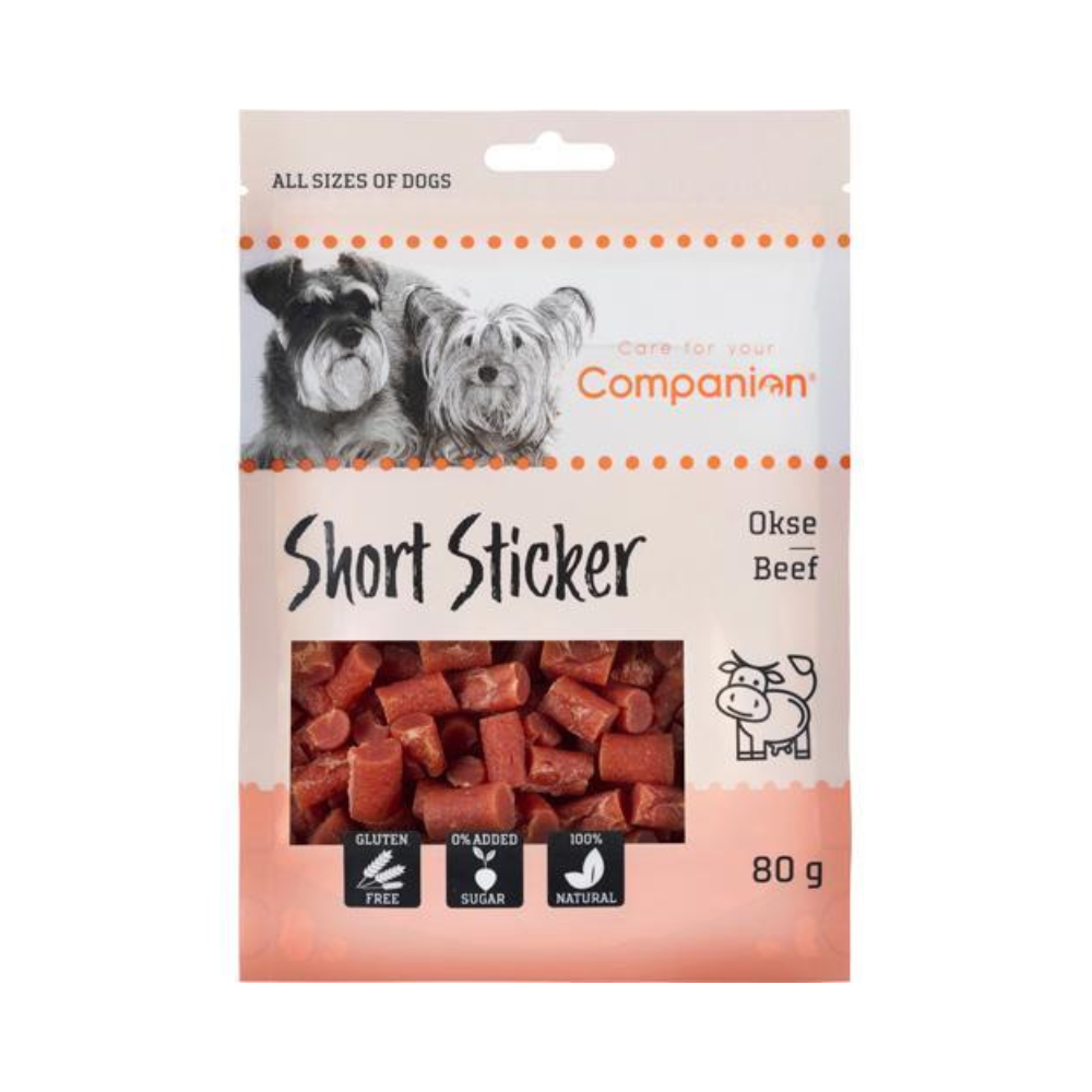 Companion Beef Short Sticker Godbidder med Okse