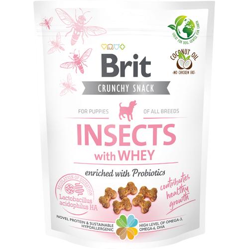 Brit Crunchy Snack Insects with Whey hvalpegodbidder