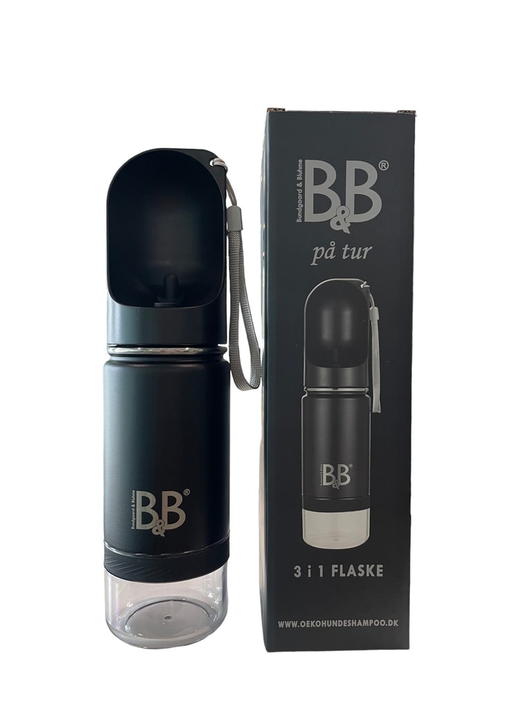 B&B 3-i-1 rejsevandflaske til hunde på tur