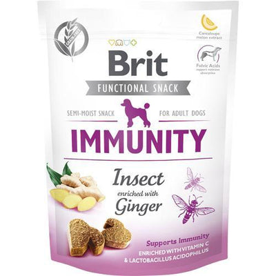 Brit Care Functional Snack Immunity insect enriched with ginger insektgodbid til hunde