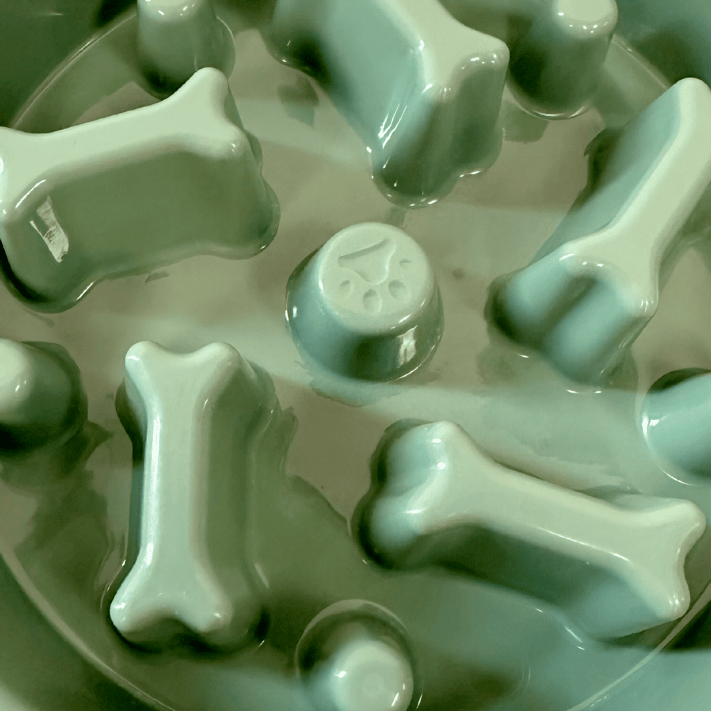 Slowfeeder hunde skål i grøn