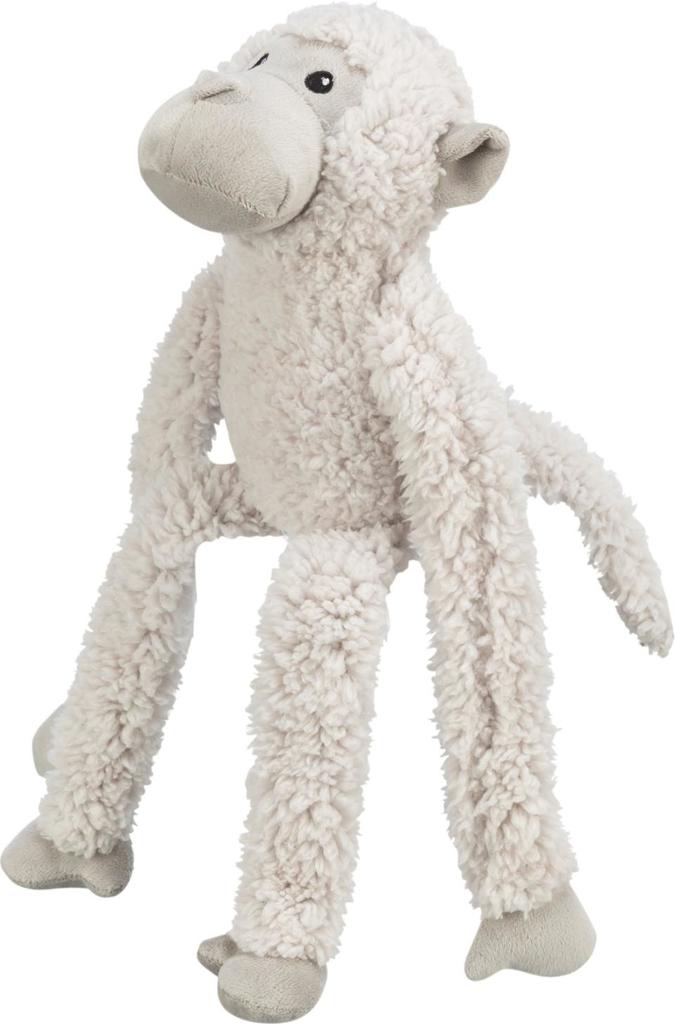 Hundebamse abe i hvid