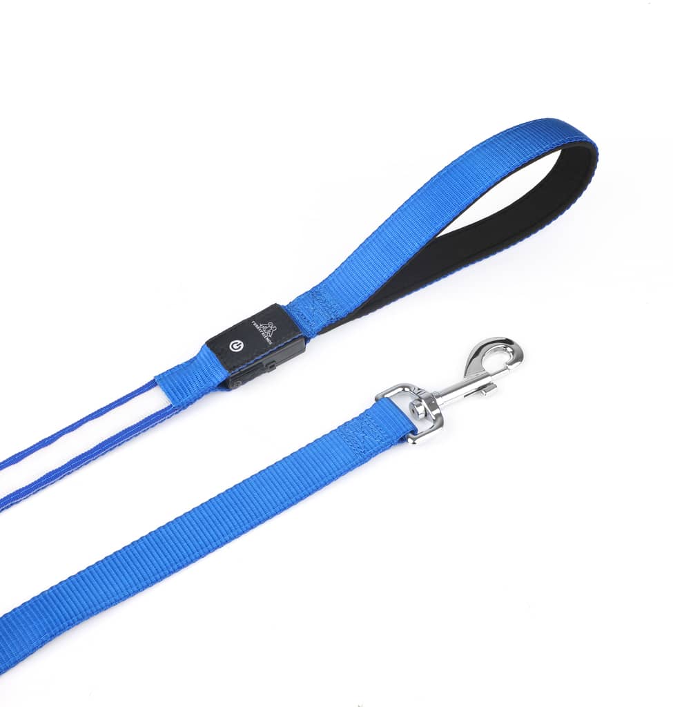 Hundesnor med LED lys i farven blå