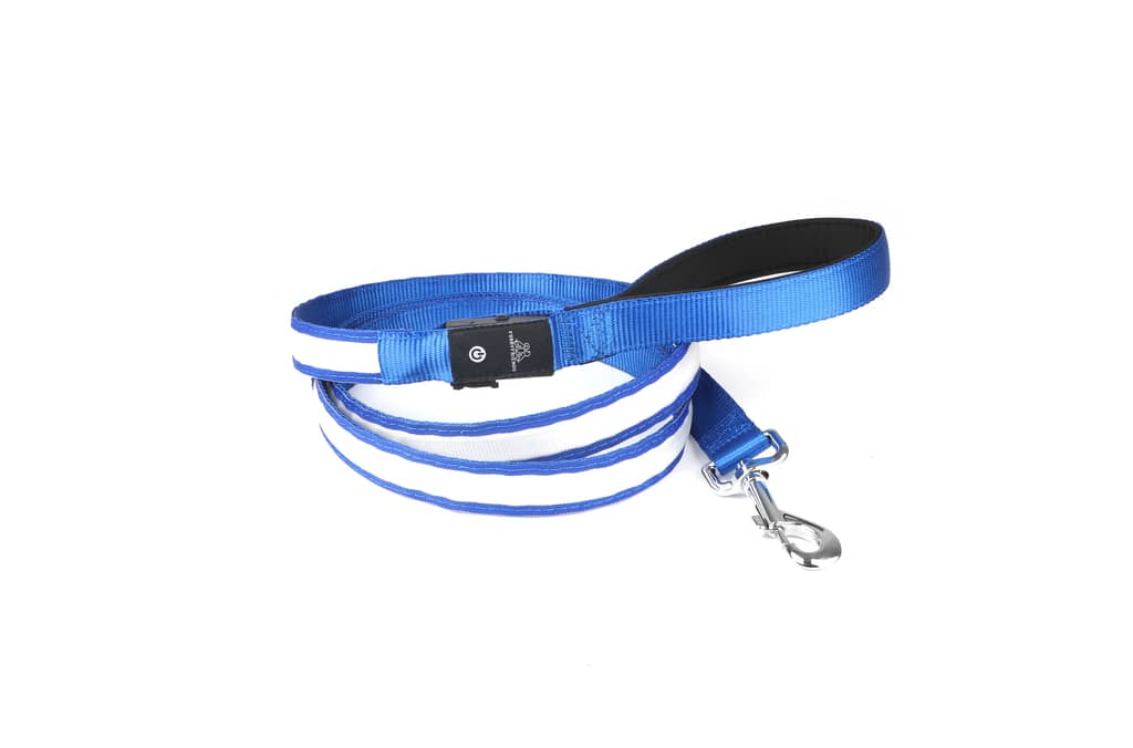 Hundesnor med LED lys i farven blå