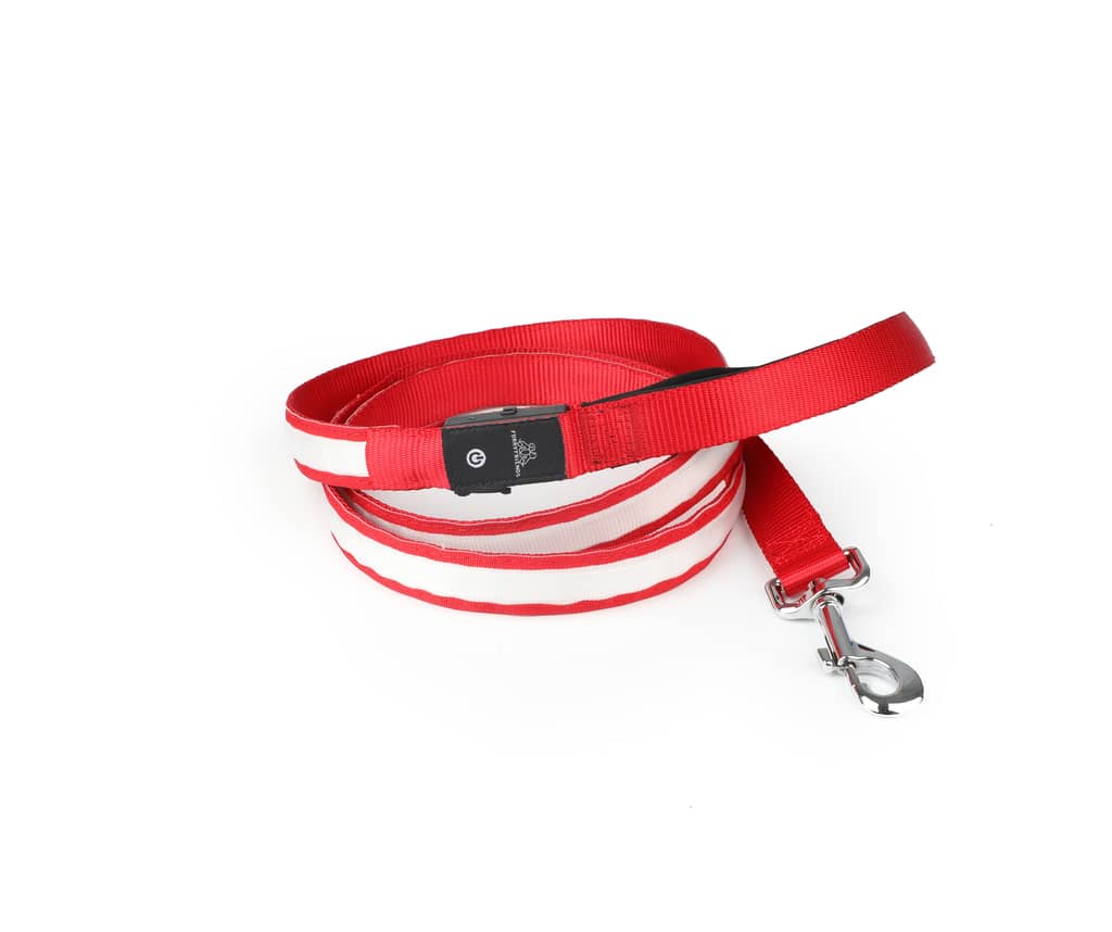 Hundesnor med LED lys i farven rød