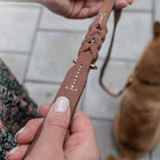 Denjo dogs hundesnor i brun læderflet