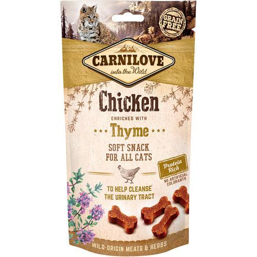 Carnilove Chicken Thyme Soft Snack for all cats kattegodbidder med kylling