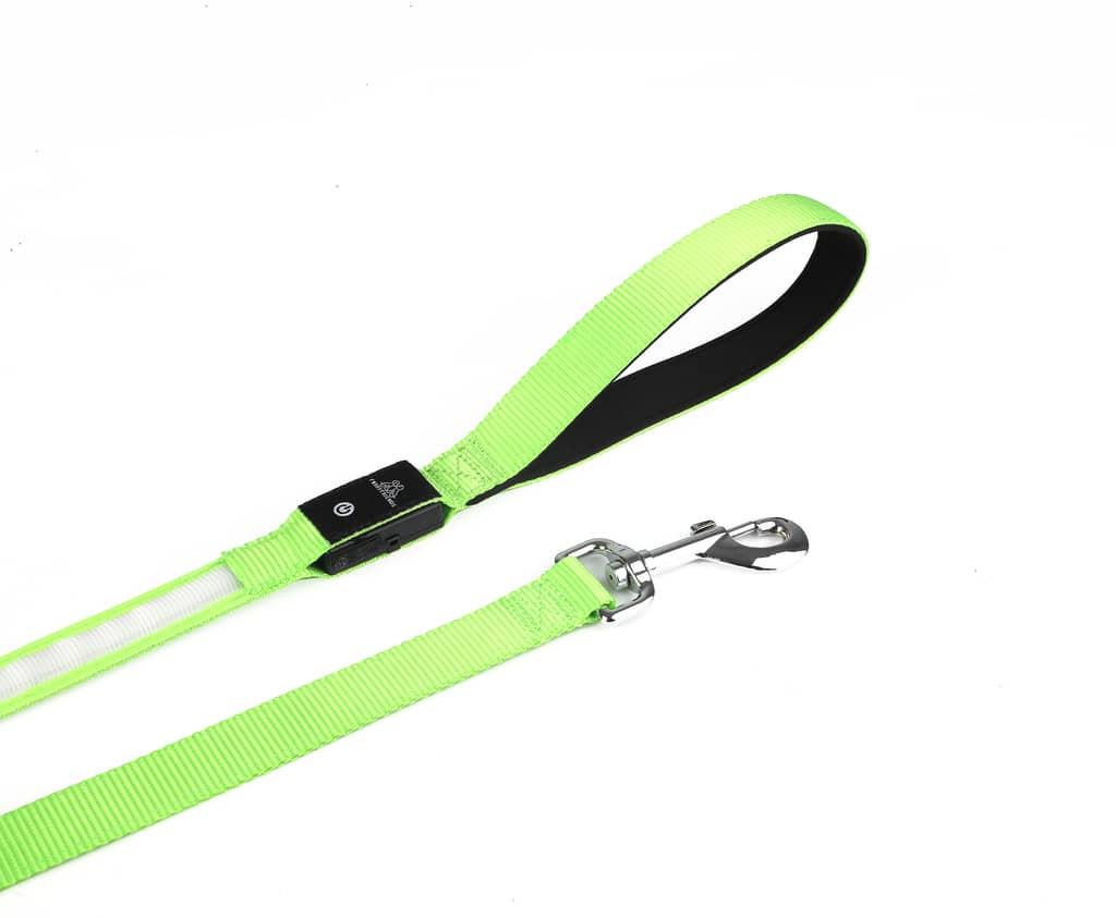 Hundesnor med LED lys i farven grøn