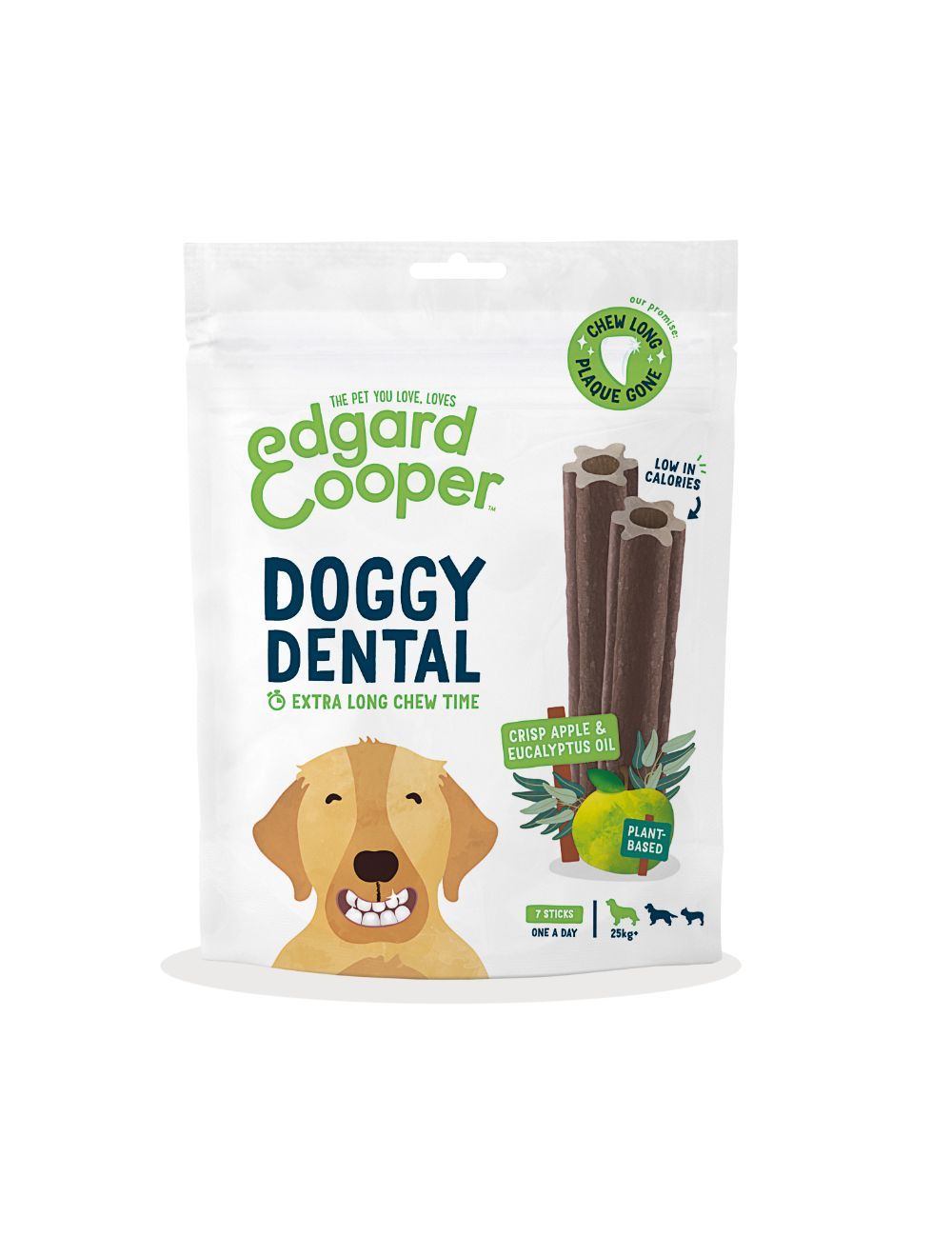 EC Doggy Dental æble & Eukalyptus Sticks 7stk, L