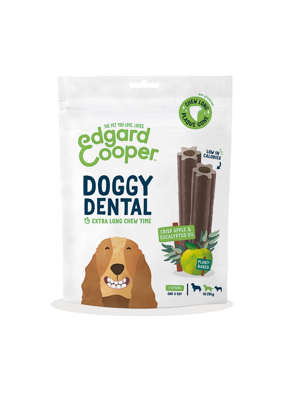 EC Doggy Dental æble & Eukalyptus Sticks 7stk, M