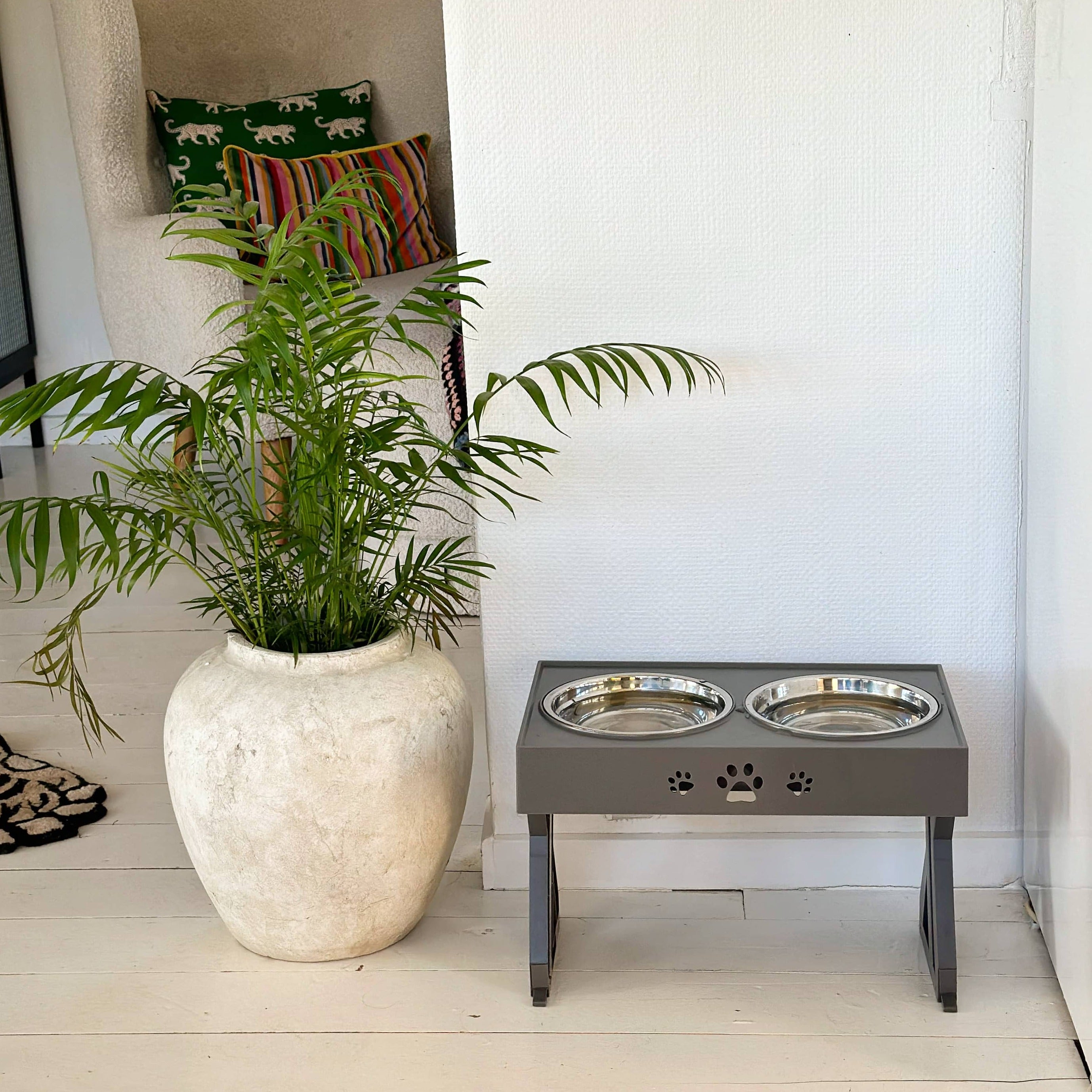 justerbart hundefoder stativ