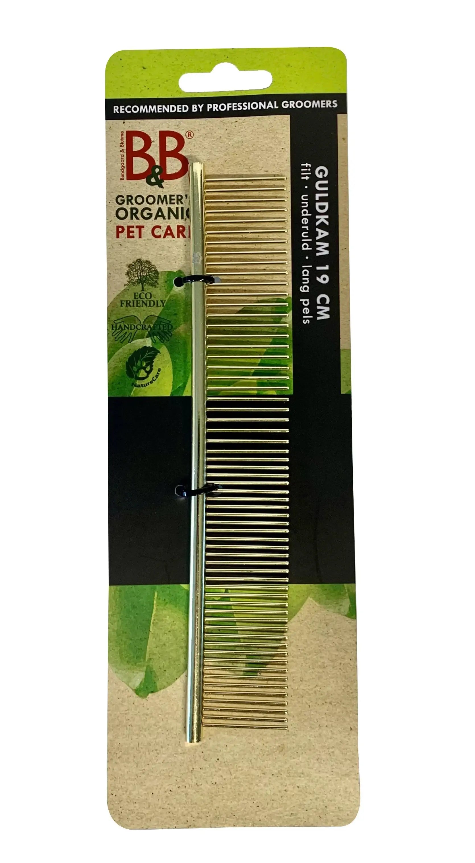 B&B Guldkam til hunde med Lang Pels i indpakning