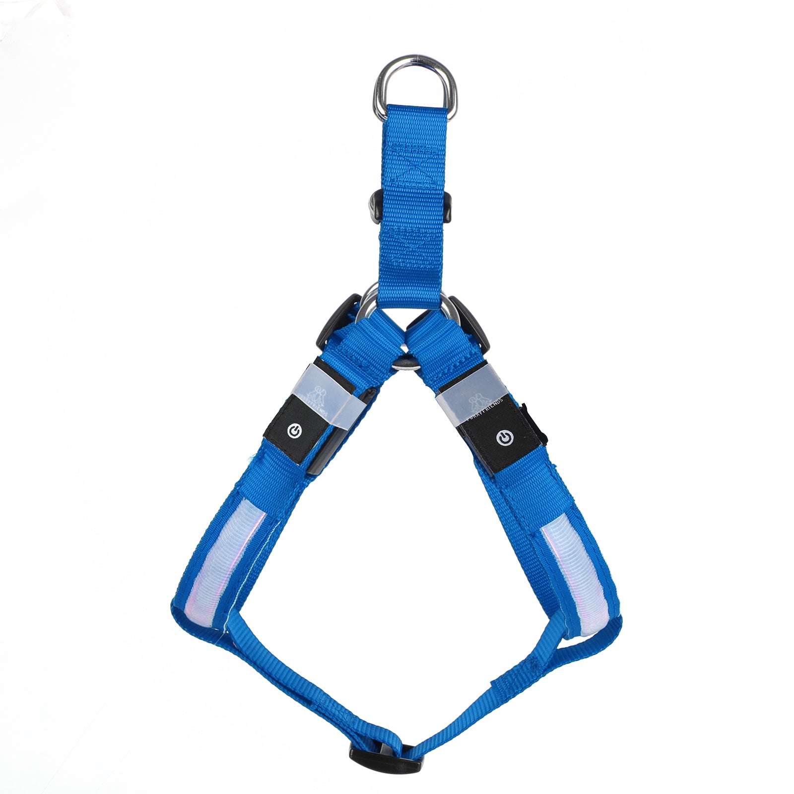 Hundesele med LED lys til de små racer blå