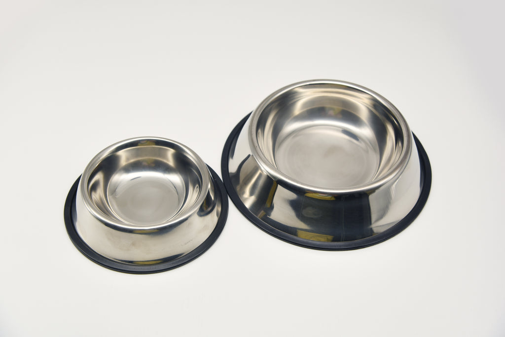 Rustfristål hundeskål lille og stor