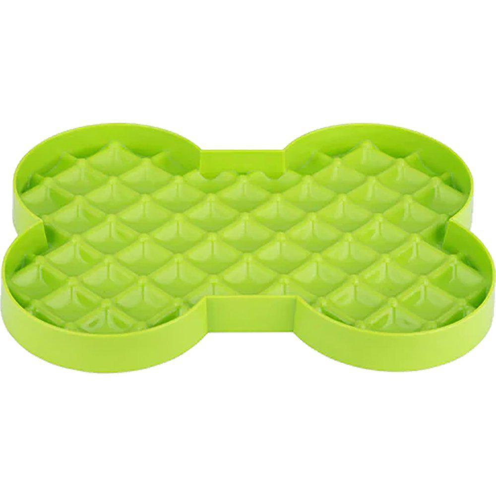 Slow Feeder Plate Grøn fra slodog fra siden