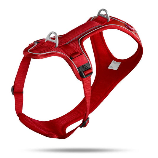 Curli Belka Comfort harness hundesele i rød set fra siden