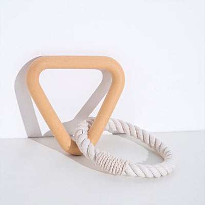 Trekantsformet hunde bidering i beige